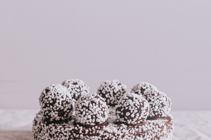 Swedish chocolate ball cake